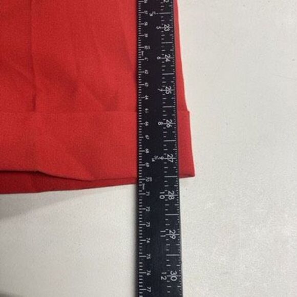 RAFAELLA Women’s Red Cuffed Pants Size 10 Inseam 27.5 - Picture 7 of 7